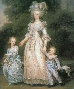 unknow artist Marie Antoinette with her children painting